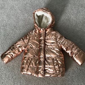 Kids Rose Gold Puffer Coat